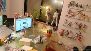 Manga figurine workspace anime