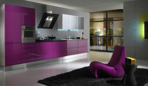 Seductive fuschia kitchen cabinets and modern design Kitchens