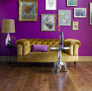 Purple living room design