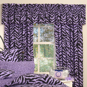 Zebra Print Curtains 02 bedroom