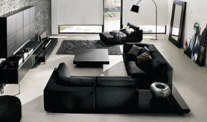 black-white-living-room