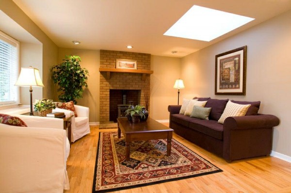 warm color living room walls baige