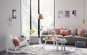 Modern Pastel home decor living room
