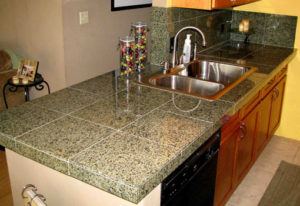 install granite tile countertop 1 Kitchen